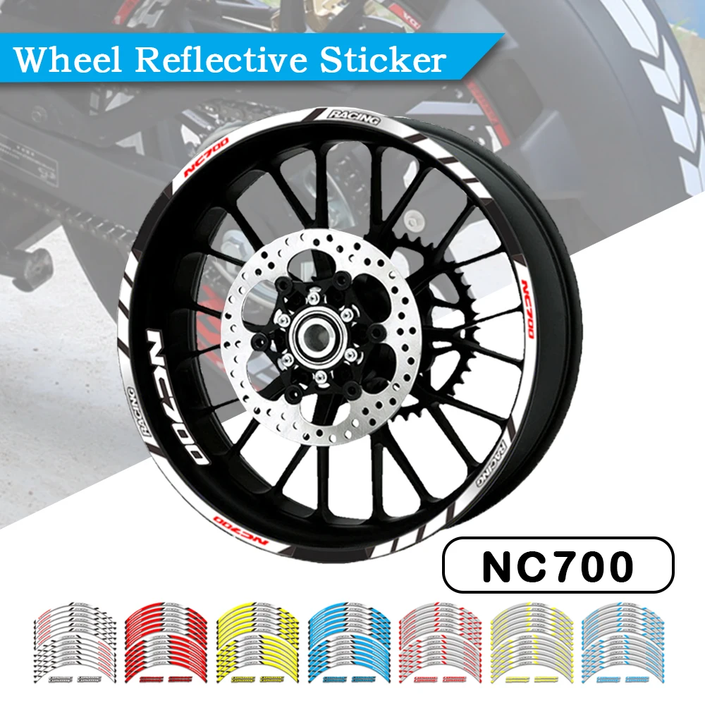 for HONDA NC700 NC 700 Motorcycle Accessories Front & Rear Wheel Tire Rim Decoration Adhesive Reflective Decal Sticker
for HONDA NC700 NC 700 Motorcycle Accessories Front & Rear Wheel Tire Rim Decoration Adhesive Reflective Decal Sticker
