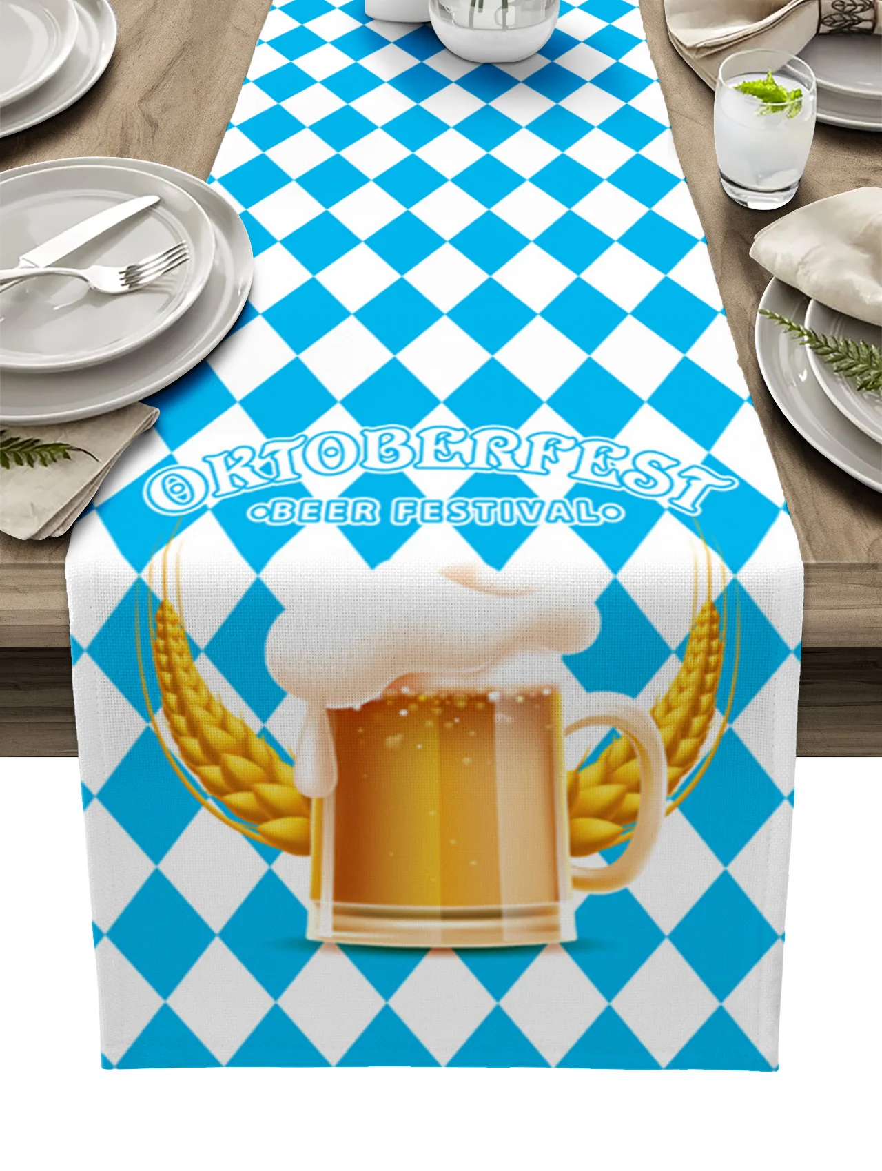 Blue Plaid Beer Table Runner luxury Kitchen Dinner Table Cover Wedding Party Decor Cotton Linen Tablecloth
Blue Plaid Beer Table Runner luxury Kitchen Dinner Table Cover Wedding Party Decor Cotton Linen Tablecloth