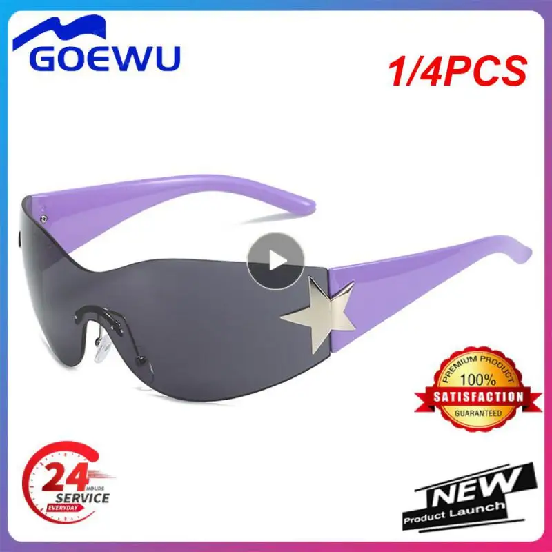 1/4PCS Oversized Y2K Rimless Sunglass Women Men Trendy Wrap Around Sunglasses Punk One Piece Goggles Sports Sun Glass Shades
1/4PCS Oversized Y2K Rimless Sunglass Women Men Trendy Wrap Around Sunglasses Punk One Piece Goggles Sports Sun Glass Shades