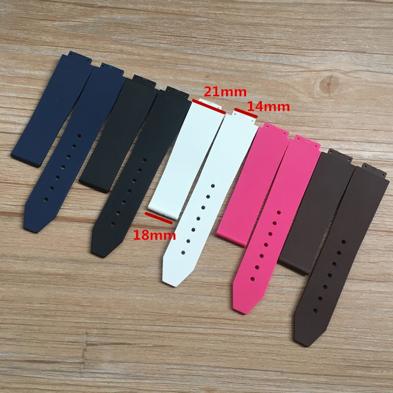 21mm*14mm Black Brown Blue White Rose Red Silicone Rubber Watchband For HB female Watch Strap Big Bang Fusion series bracelet
21mm*14mm Black Brown Blue White Rose Red Silicone Rubber Watchband For HB female Watch Strap Big Bang Fusion series bracelet