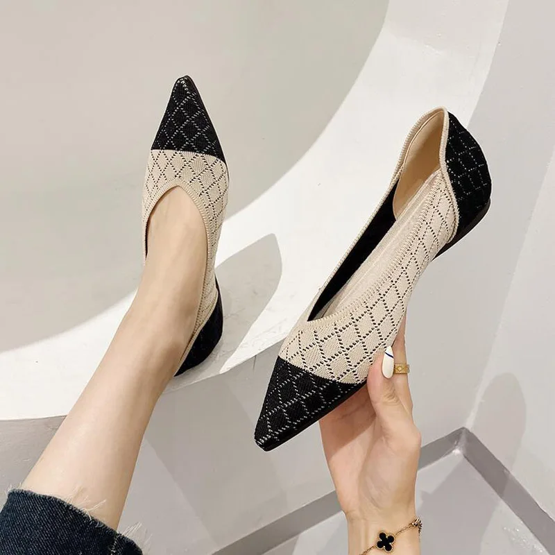 New 2023 Women's Spring Summer Fashion Knitted Single Pointed Egg Roll Shoes Flat Bottom Comfortable Loafers Plus Size 34~43
New 2023 Women's Spring Summer Fashion Knitted Single Pointed Egg Roll Shoes Flat Bottom Comfortable Loafers Plus Size 34~43