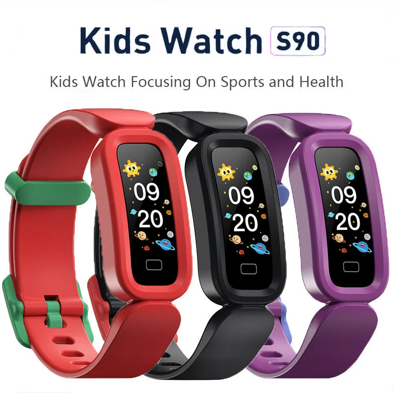 

2023 Children's Smartwatch S90 Fitness Bracelet Waterproof Alarm Clock Sleep Monitor Sport Wristband for Kids Girls Boys Gift