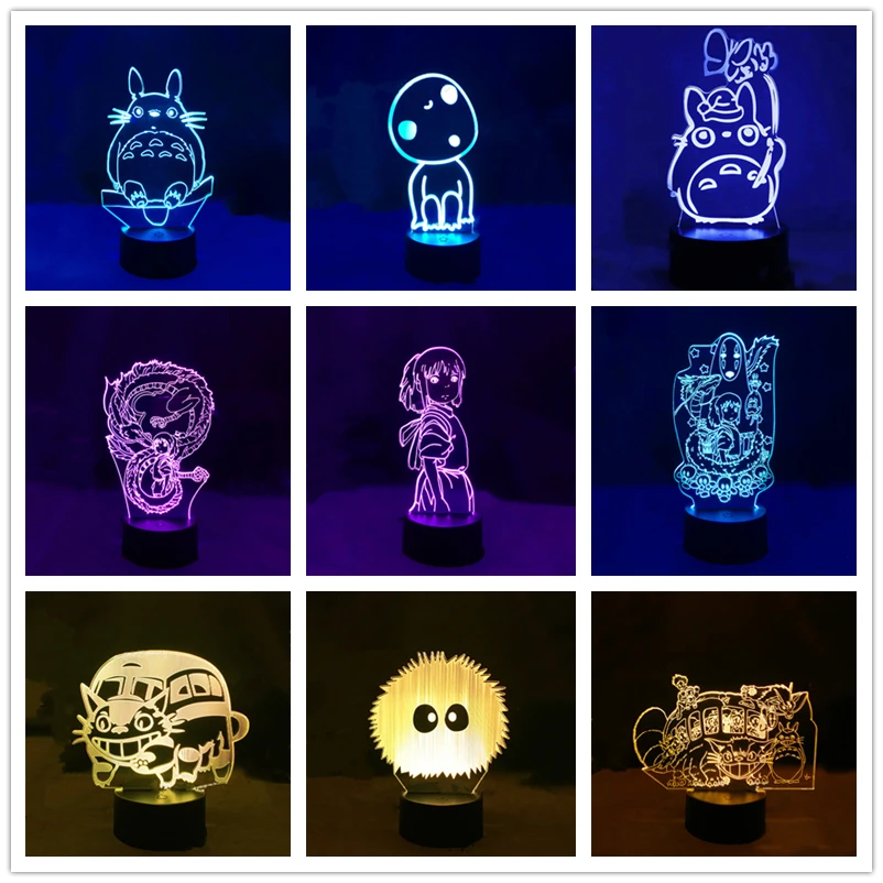 Disney Spirited Away 3D Illusion Lamp Cartoon Acrylic LED Night Light for Children Bedroom Decortion Touch Table Lampe Kids Gift
Disney Spirited Away 3D Illusion Lamp Cartoon Acrylic LED Night Light for Children Bedroom Decortion Touch Table Lampe Kids Gift