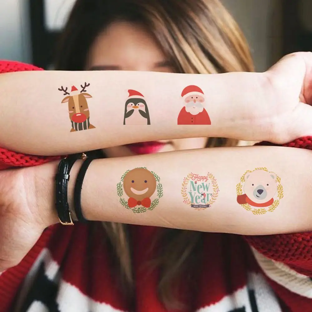 Printing Long Lasting Santa Claus Elk Party Accessories Xmas Decoration Children Body Stickers Christmas Tattoo Sticker
Printing Long Lasting Santa Claus Elk Party Accessories Xmas Decoration Children Body Stickers Christmas Tattoo Sticker