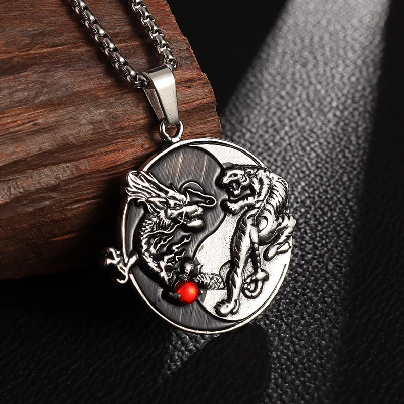 The Latest Trend Chinese Style Dragon Tiger Yin Yang Tai Chi Pendant Necklace Men's Domineering Street Rock Jewelry
The Latest Trend Chinese Style Dragon Tiger Yin Yang Tai Chi Pendant Necklace Men's Domineering Street Rock Jewelry