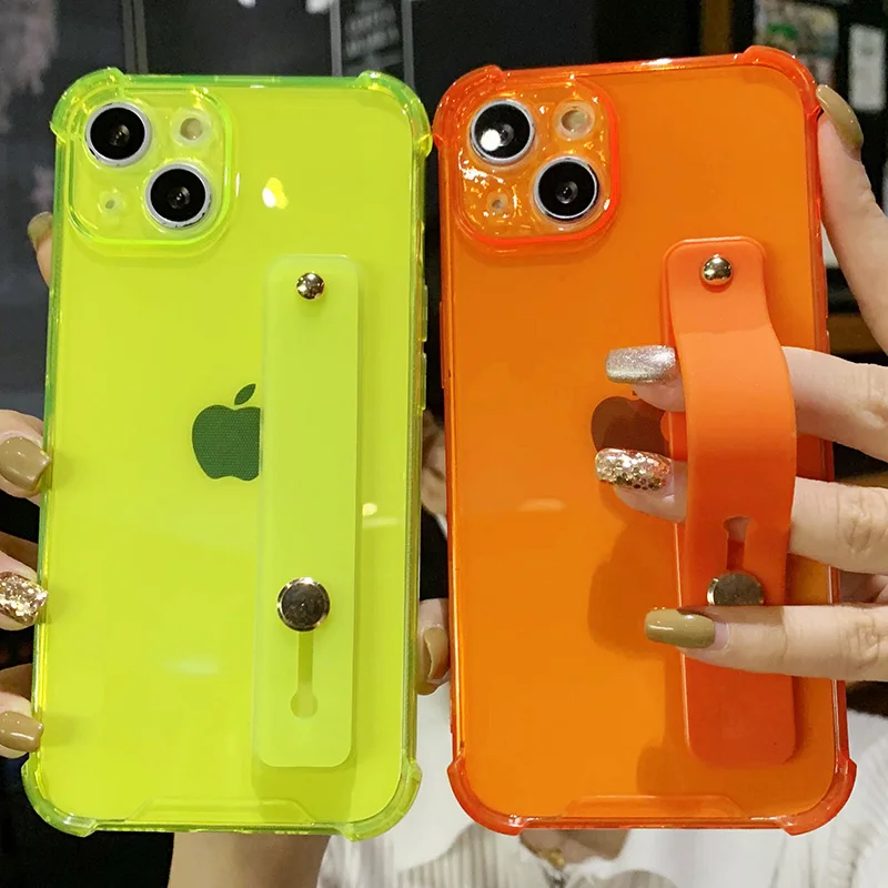 Neon Clear Wrist Strap Cases For iphone 13 12 11 Pro Max Mini X XR XS Max 6 6S 7 8 Plus SE 2020 Four Corners shockproof Cover
Neon Clear Wrist Strap Cases For iphone 13 12 11 Pro Max Mini X XR XS Max 6 6S 7 8 Plus SE 2020 Four Corners shockproof Cover