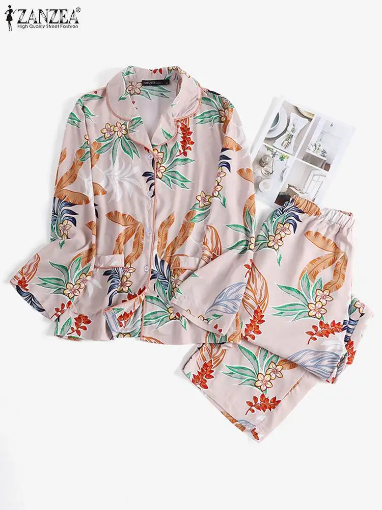 ZANZEA Women Long Sleeve Pajama Sets Casual Printed Loose Sleepwears Oversized Female Leisure Wear 2023 Spring Autumn Nightwears
ZANZEA Women Long Sleeve Pajama Sets Casual Printed Loose Sleepwears Oversized Female Leisure Wear 2023 Spring Autumn Nightwears