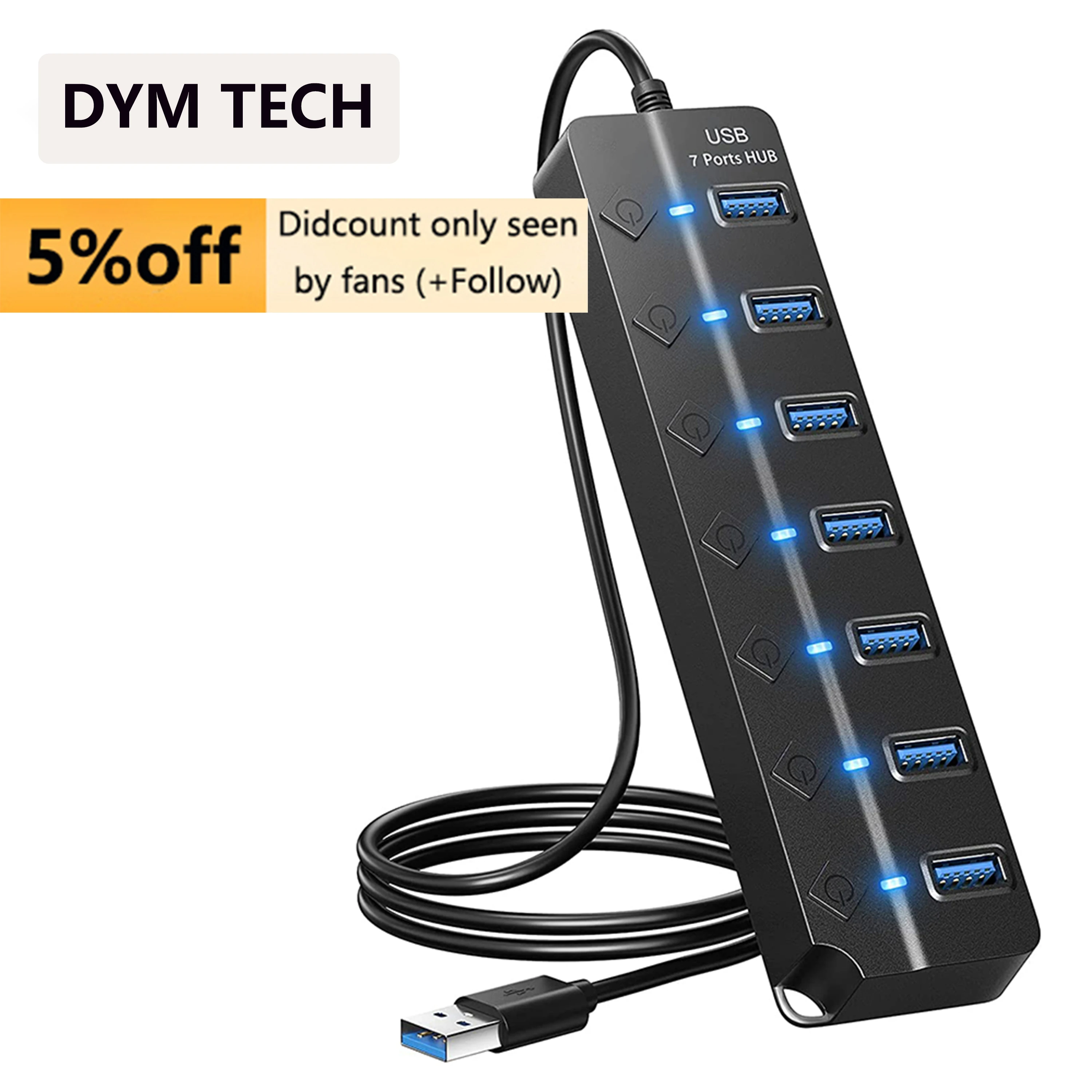 USB Hub 3.0 Multiprise USB High Speed Splitter 7 Port 2.0 Hub Power Adapter with Switch Long Cable with Multiple Expander Hub
USB Hub 3.0 Multiprise USB High Speed Splitter 7 Port 2.0 Hub Power Adapter with Switch Long Cable with Multiple Expander Hub
