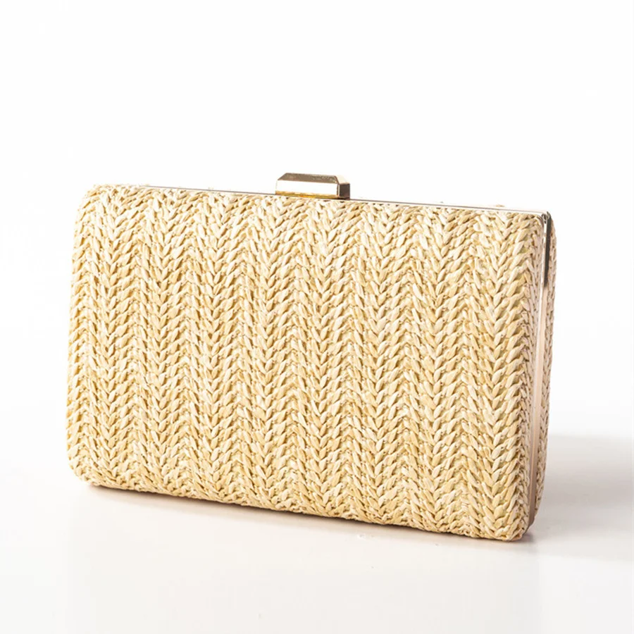 Women Straw Square Bags Clutch Woven Banquet Handbags Ladies Party Dinner Bag Solid Color Chain Shoulder Messenger Croosbody Bag
Women Straw Square Bags Clutch Woven Banquet Handbags Ladies Party Dinner Bag Solid Color Chain Shoulder Messenger Croosbody Bag