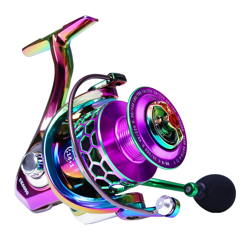 BAKAWA Metal Spool Cup Fishing Reels Colorful Spinning 8-15kg Max Drag 5.2:1/4.7:1 High Speed Carp Sea Saltwater Accessories
BAKAWA Metal Spool Cup Fishing Reels Colorful Spinning 8-15kg Max Drag 5.2:1/4.7:1 High Speed Carp Sea Saltwater Accessories
