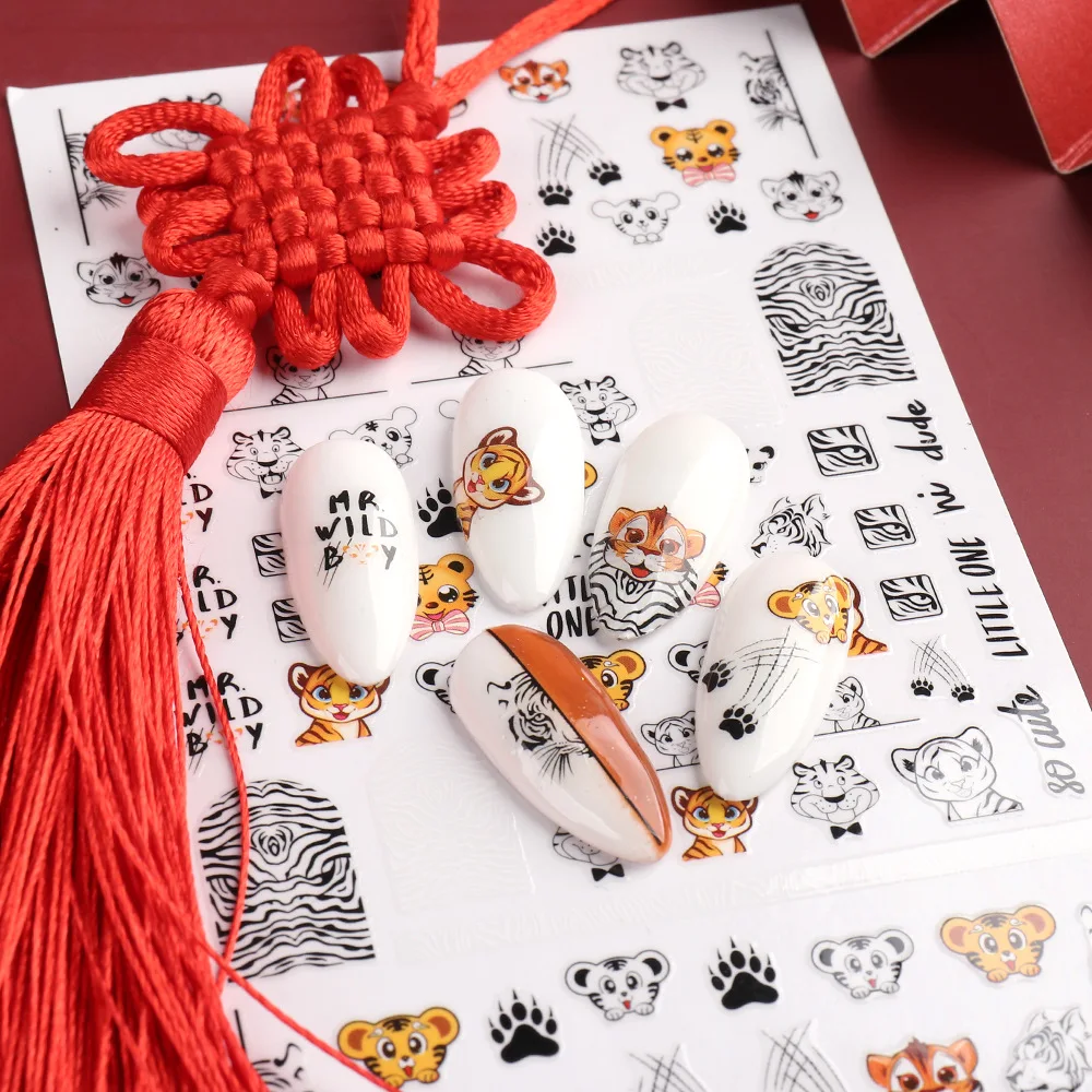 3D Luxury New Tiger Animal Stripes 1PCS Nail Art Stickers Chinese Mahjong Font Nail Art Slider Nail Decoration Decals Stickers
3D Luxury New Tiger Animal Stripes 1PCS Nail Art Stickers Chinese Mahjong Font Nail Art Slider Nail Decoration Decals Stickers