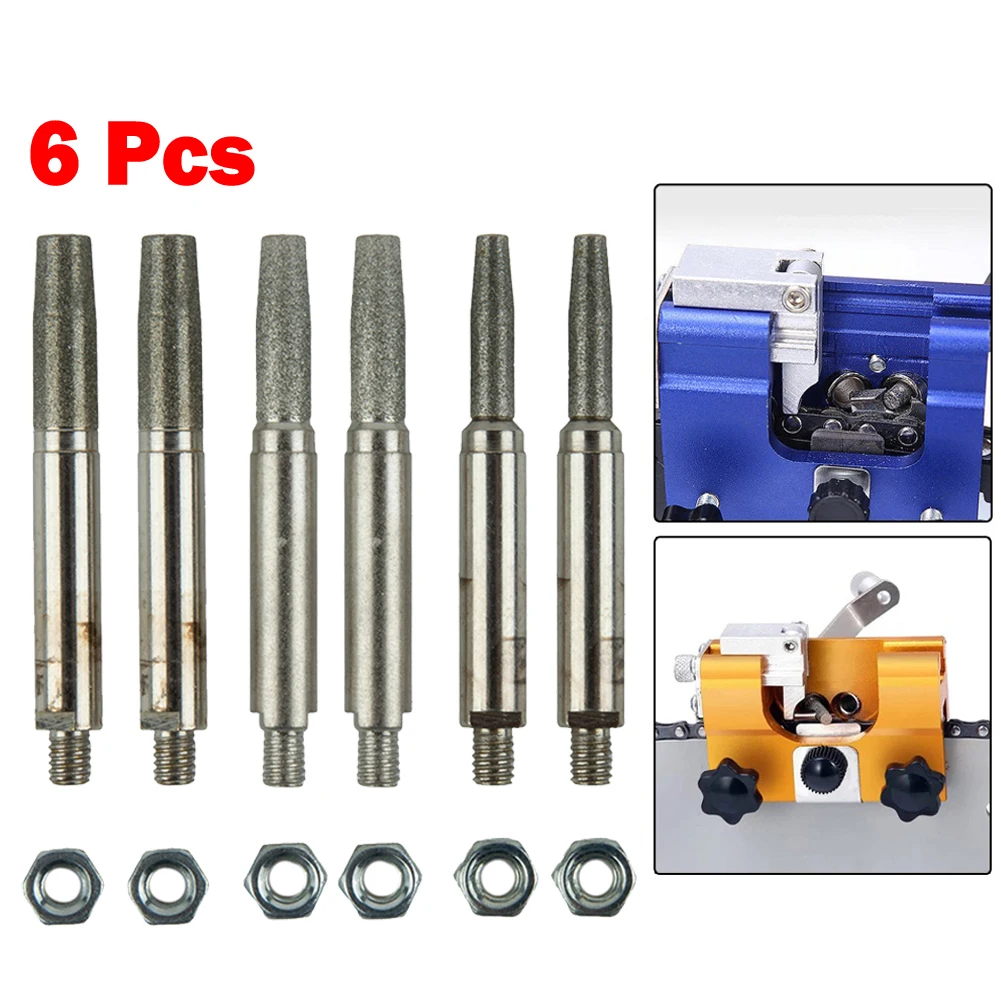 6pcs 50mm Chainsaw Teeth Sharpener Grinding Head Diamond Coated Cylindrical Burr 4/5/6mm For Portable Hand Chain Grinder
6pcs 50mm Chainsaw Teeth Sharpener Grinding Head Diamond Coated Cylindrical Burr 4/5/6mm For Portable Hand Chain Grinder