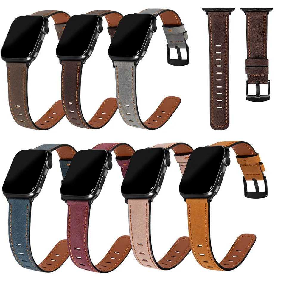 Leather Strap for Apple watch band 49mm 44/45mm 40mm 41 42 38mm belt Retro for bracelet iWatch series 5 4 3 SE 6 7 8 ultra band
Leather Strap for Apple watch band 49mm 44/45mm 40mm 41 42 38mm belt Retro for bracelet iWatch series 5 4 3 SE 6 7 8 ultra band
