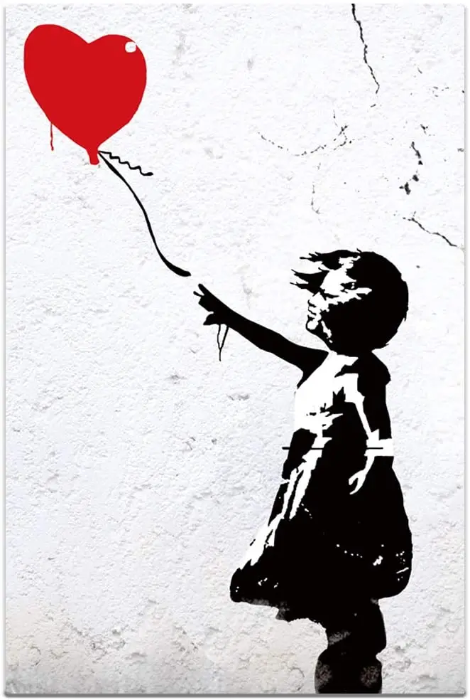 Girl with Balloon Poster Red Balloon Pop Art Print Painting Wall Decor metal sign
Girl with Balloon Poster Red Balloon Pop Art Print Painting Wall Decor metal sign