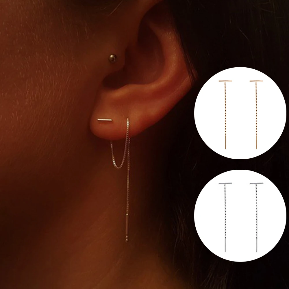 Trendy Long Tassel Drop Earrings for Women Girls Korean Fashion Simple Shiny T-shaped Dangle Earring Weddings Party Jewelry Gift
Trendy Long Tassel Drop Earrings for Women Girls Korean Fashion Simple Shiny T-shaped Dangle Earring Weddings Party Jewelry Gift