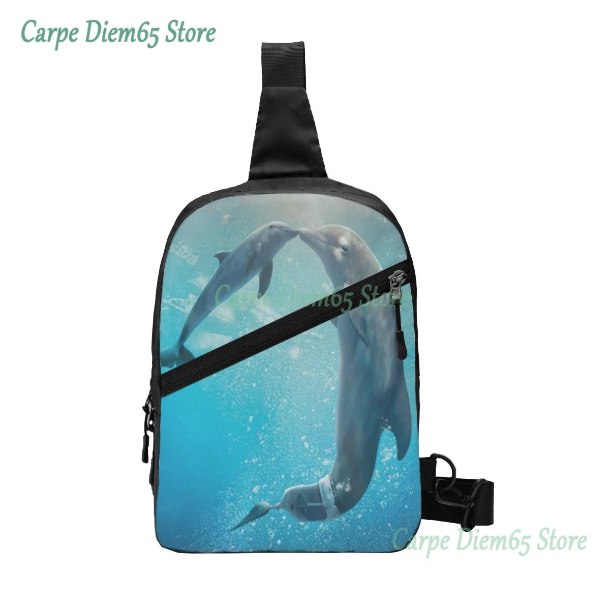 Sling Backpack Bag Kiss Dolphin Chest Package Crossbody Bag For Cycling Travel Hiking
Sling Backpack Bag Kiss Dolphin Chest Package Crossbody Bag For Cycling Travel Hiking