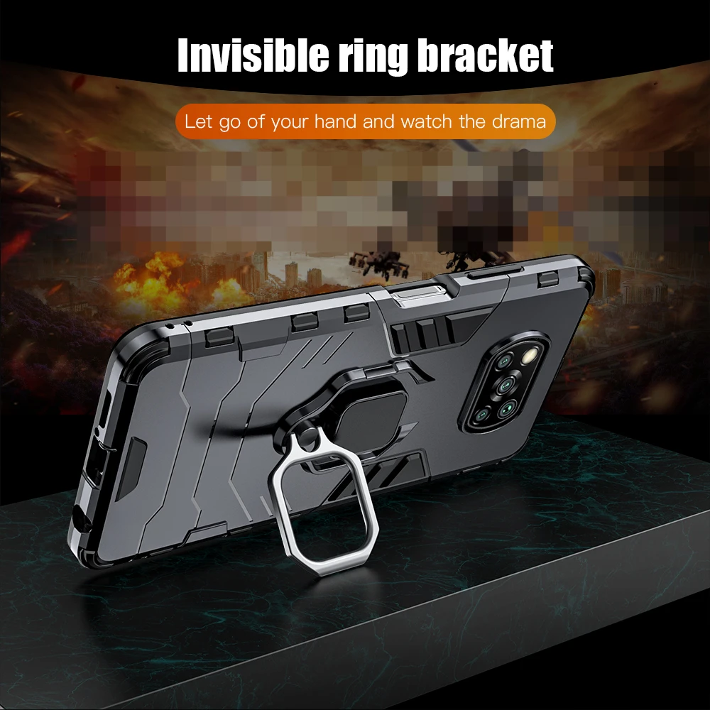 KEYSION Shockproof Case for Xiaomi POCO X4 GT F4 NFC M3 M4 Pro 5G F2 Ring Stand Phone Back Cover for Xiaomi Poco X3 Pro F3 F1
KEYSION Shockproof Case for Xiaomi POCO X4 GT F4 NFC M3 M4 Pro 5G F2 Ring Stand Phone Back Cover for Xiaomi Poco X3 Pro F3 F1