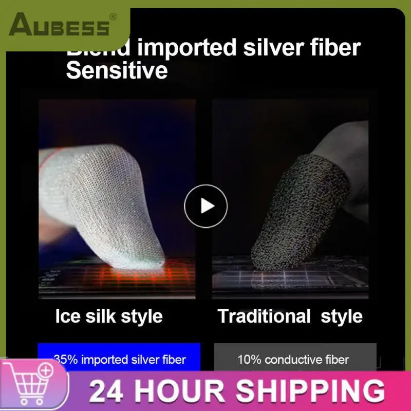 Finger Thumb Sleeve Gloves Sensitive Breathable Finger Cover Ultra-thin Glass Silver Fiber A Pair Fingertips For Gamer Non-slip
Finger Thumb Sleeve Gloves Sensitive Breathable Finger Cover Ultra-thin Glass Silver Fiber A Pair Fingertips For Gamer Non-slip