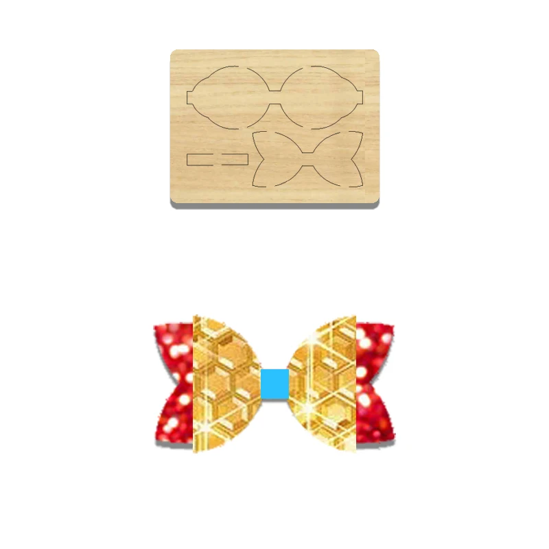 BD47 Wooden Cutting Die For Bowknot Hairpin, Suitable For Most Machines 
BD47 Wooden Cutting Die For Bowknot Hairpin, Suitable For Most Machines