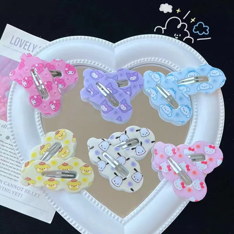 Sanrios мультфильм Hello Kitty Kuromi Bb клипса Cinnamoroll My Melody Kawaii заколки для волос Детские челки клипса головной убор аксессуары для волос подарки
Sanrios мультфильм Hello Kitty Kuromi Bb клипса Cinnamoroll My Melody Kawaii заколки для волос Детские челки клипса головной убор аксессуары для волос подарки