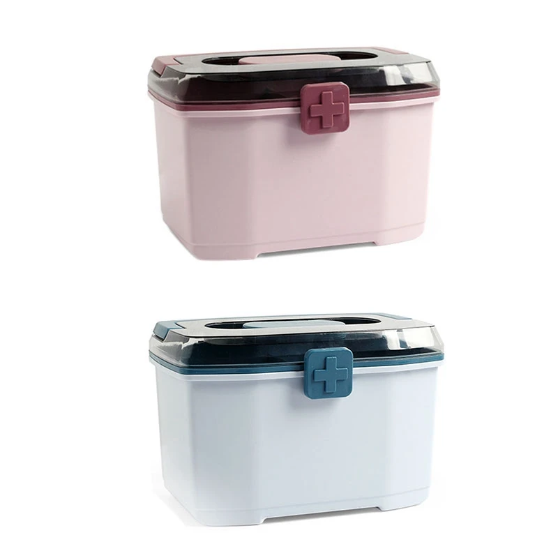 2 Pcs Storage Medicine Box Plastic Thickened Double-Layer Home Kit First Aid Kit Portable Medicine Box,Pink & Blue
2 Pcs Storage Medicine Box Plastic Thickened Double-Layer Home Kit First Aid Kit Portable Medicine Box,Pink & Blue