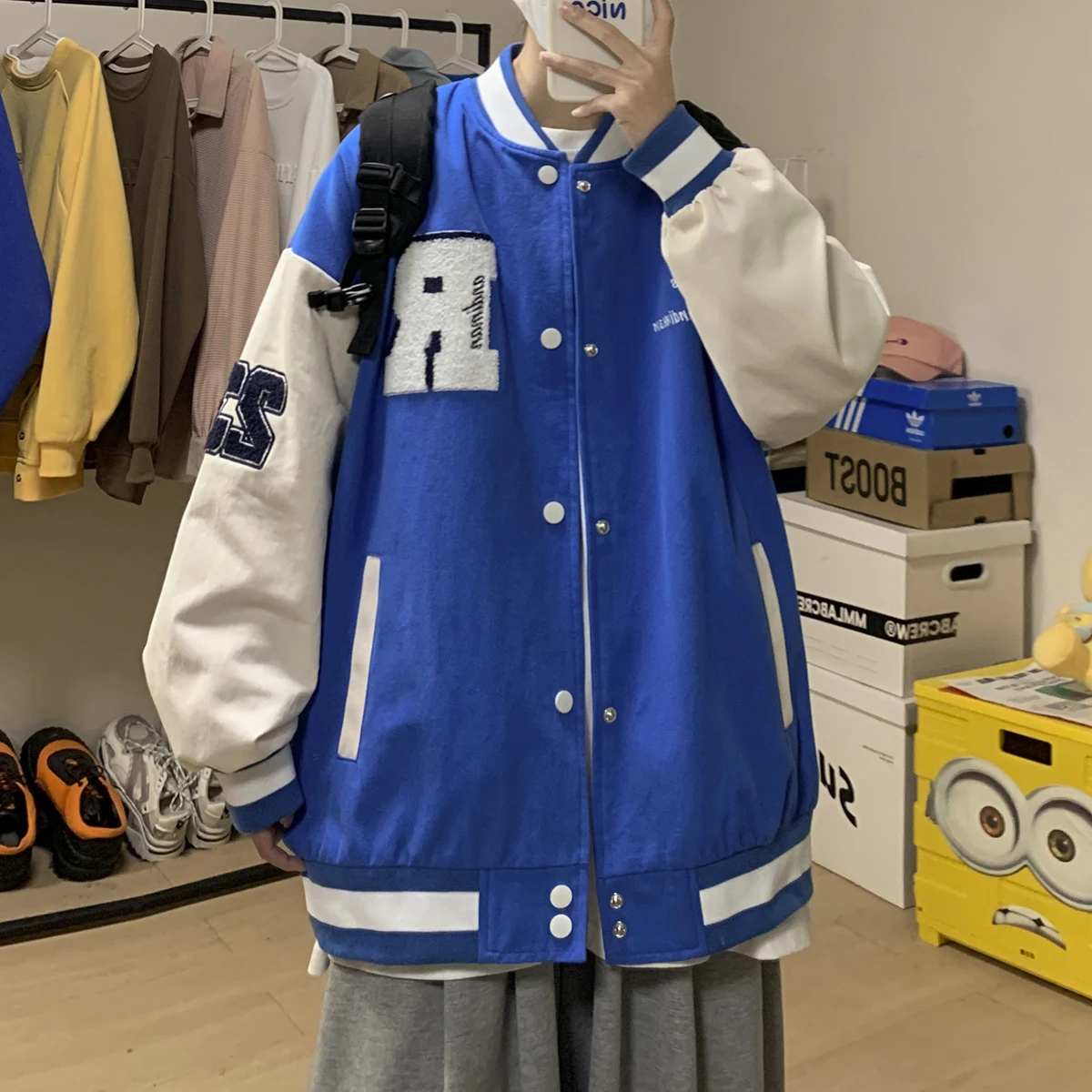 New Spring Autumn Women Oversize Varsity Bomber Jacket Unisex Men Baseball Coach Letterman Stadium Award Embroidery Street Chic
New Spring Autumn Women Oversize Varsity Bomber Jacket Unisex Men Baseball Coach Letterman Stadium Award Embroidery Street Chic