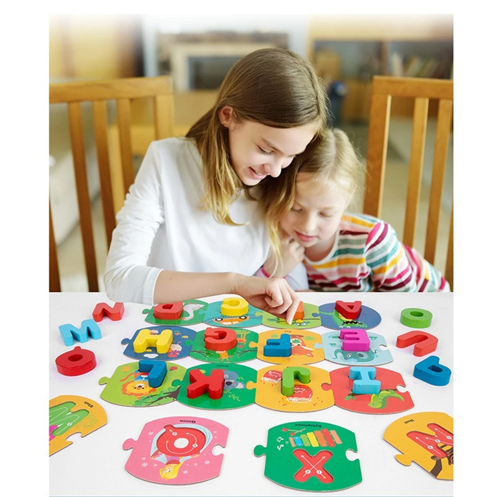 26 Pcs Wooden Abc Alphabet Letters Animal Match Puzzles Cards Early Education Math Toys For Children Preschool Learning Toy
26 Pcs Wooden Abc Alphabet Letters Animal Match Puzzles Cards Early Education Math Toys For Children Preschool Learning Toy