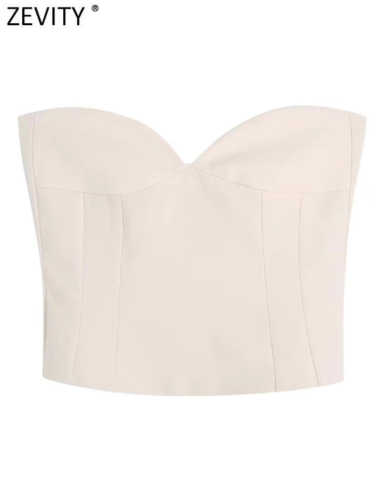 Zevity Women Sexy V Neck Strapless Slim Short Shirts Lady Corset Style Side Zipper Blouse Roupas Chic Crop Tops LS416
Zevity Women Sexy V Neck Strapless Slim Short Shirts Lady Corset Style Side Zipper Blouse Roupas Chic Crop Tops LS416