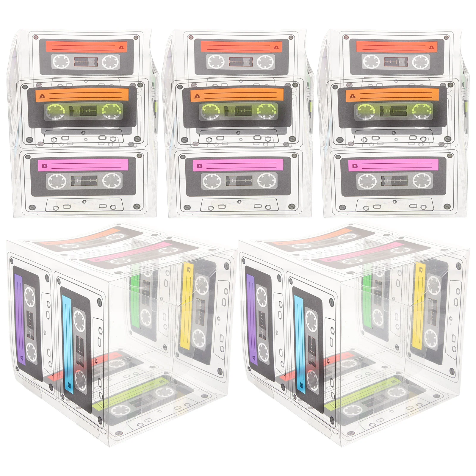 5pcs 80s Portable Candy Boxes Dessert Storage Boxes Cassette Tape Bucket Centerpieces
5pcs 80s Portable Candy Boxes Dessert Storage Boxes Cassette Tape Bucket Centerpieces