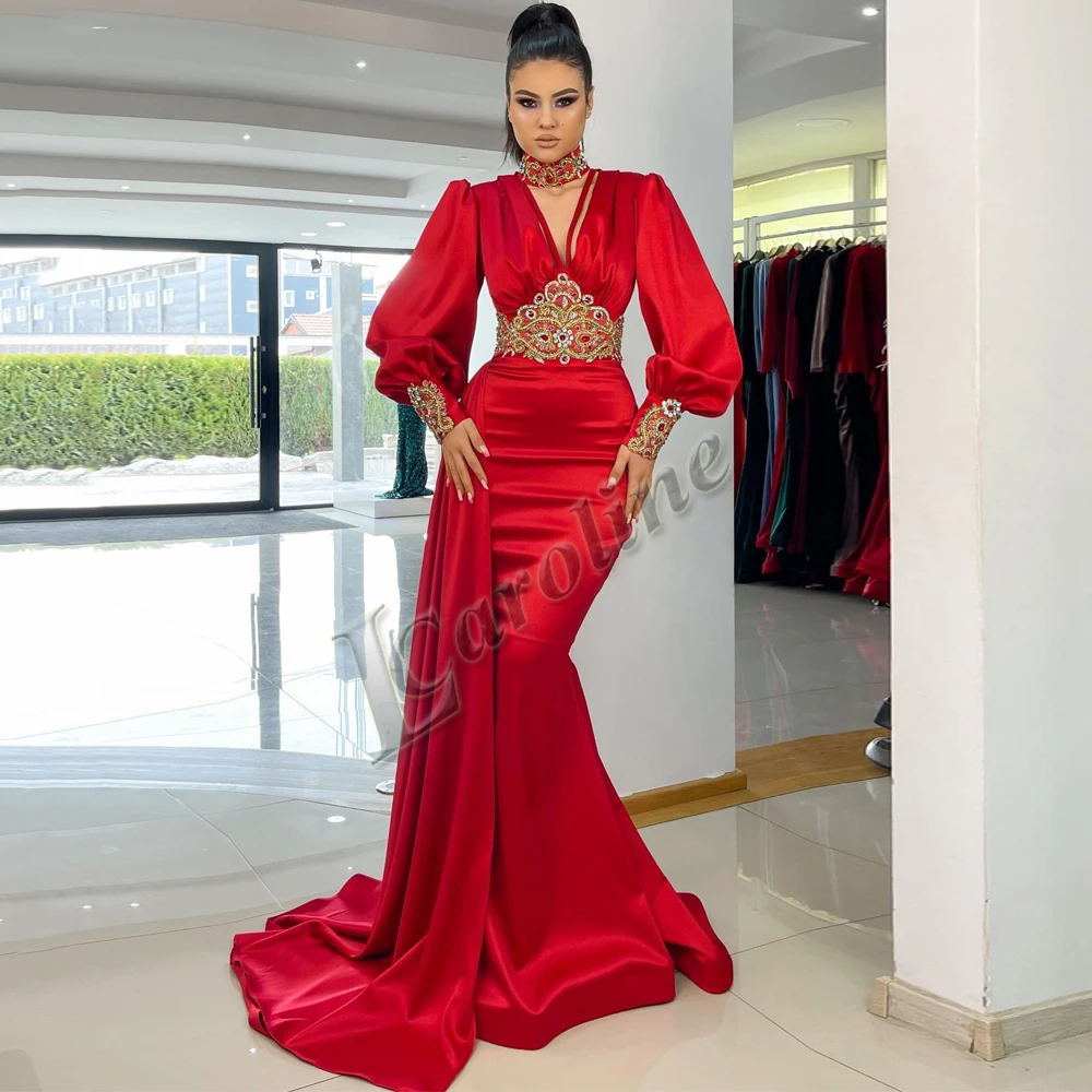 Caroline Crown Pattern Beading Crystal Evening Dress Floor-Length Made To Order Mermaid Prom Gowns Party Robe De Ball Stretch
Caroline Crown Pattern Beading Crystal Evening Dress Floor-Length Made To Order Mermaid Prom Gowns Party Robe De Ball Stretch