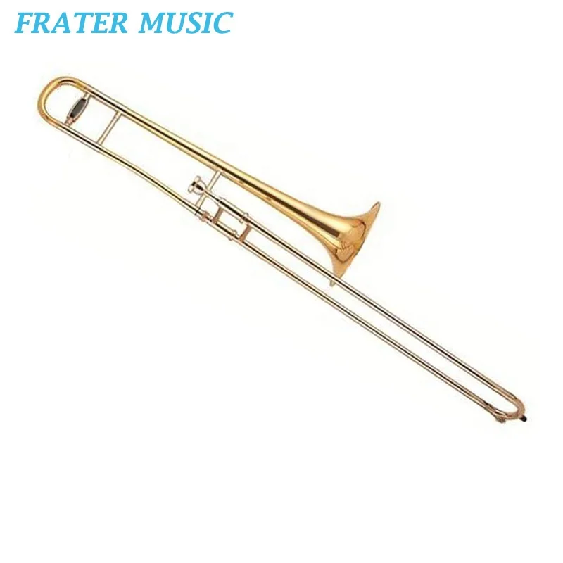 High quality Gold lacquer Yellow brass bell Bb key Tenor Trombone with cupronickel tuning slide (JTB-171)
High quality Gold lacquer Yellow brass bell Bb key Tenor Trombone with cupronickel tuning slide (JTB-171)