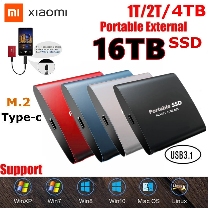 Xiaomi 100% Original USB3.0 Portable External Mobile Solid State Drive SSD 16TB Mobile Storage Device for Laptop Desktop
Xiaomi 100% Original USB3.0 Portable External Mobile Solid State Drive SSD 16TB Mobile Storage Device for Laptop Desktop