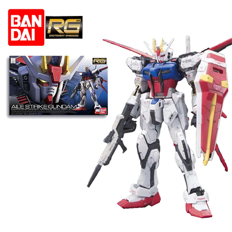 Оригинальные фигурки Bandai Gundam RG 03 1/144, сборный костюм AILE STRIKE GUNPLA, аниме фигурки, игрушки, подарки для детей на день рождения
Оригинальные фигурки Bandai Gundam RG 03 1/144, сборный костюм AILE STRIKE GUNPLA, аниме фигурки, игрушки, подарки для детей на день рождения