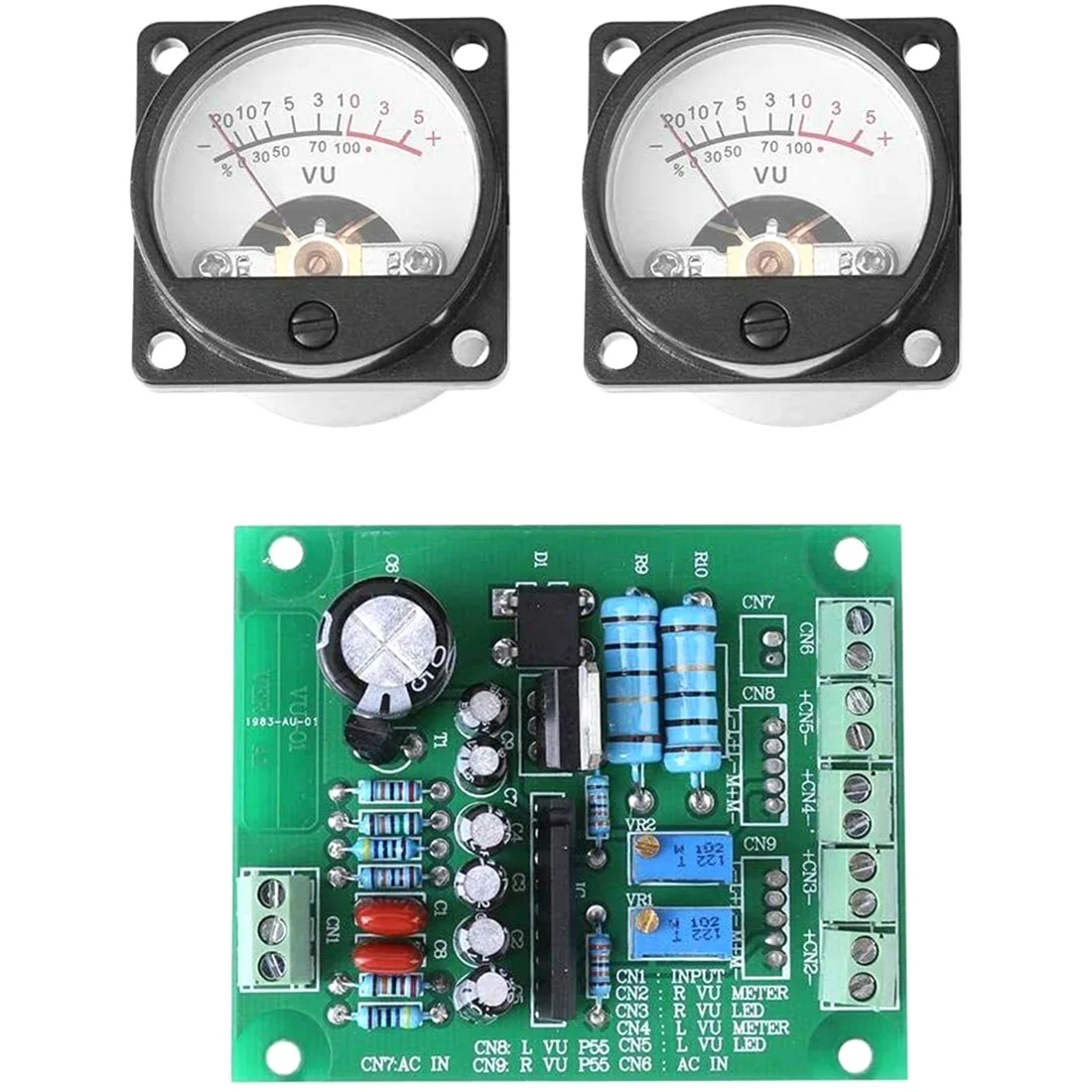 DC 9-12V VU Level Audio Meter Driver Board DB Level Meter Amplifier IC BA6138 Double-Sided Circuit Board + 2Pcs VU Meter
DC 9-12V VU Level Audio Meter Driver Board DB Level Meter Amplifier IC BA6138 Double-Sided Circuit Board + 2Pcs VU Meter