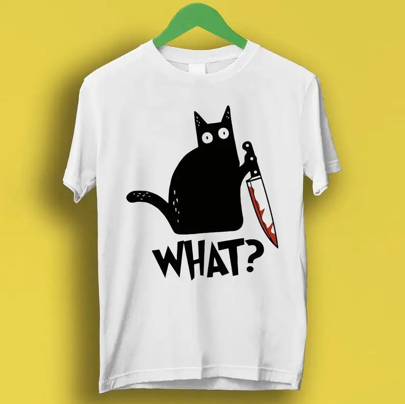 Cat What Murderous Black Cat With Knife T Shirt Meme Gift Funny Tee Vintage Style Gamer Cult Movie Music P2527
Cat What Murderous Black Cat With Knife T Shirt Meme Gift Funny Tee Vintage Style Gamer Cult Movie Music P2527