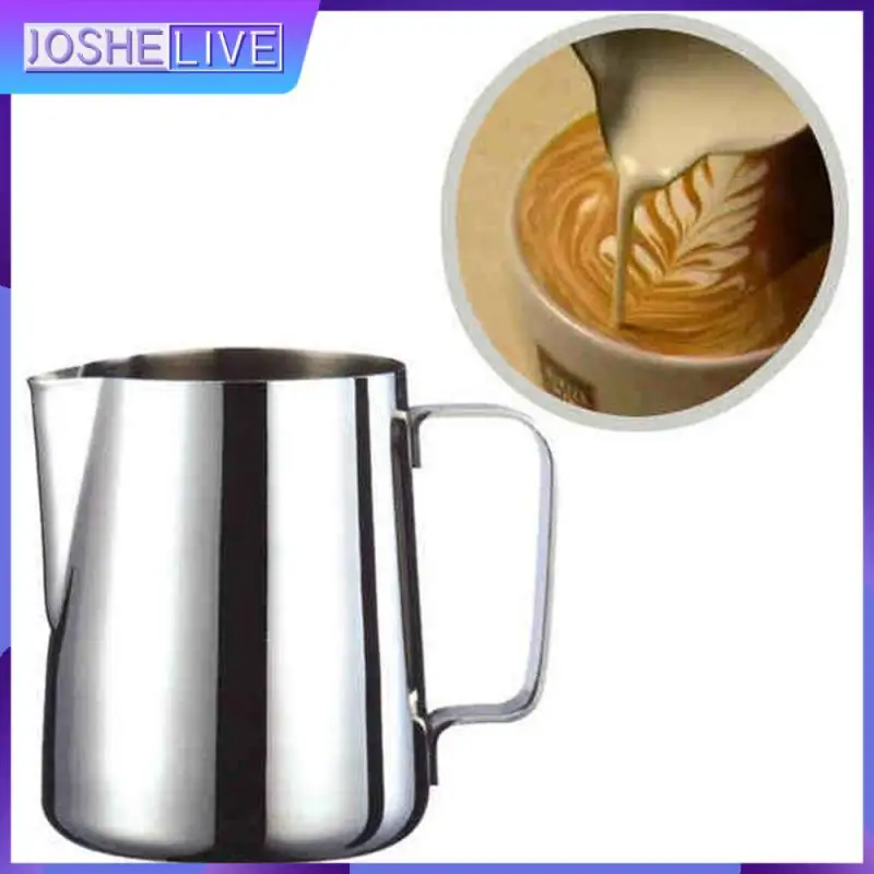 

With Scale Latte Espresso Coffee Jug Stainless Steel Cappuccino Milk Frother Cream Cup Milk Pot Barista Craft Durable