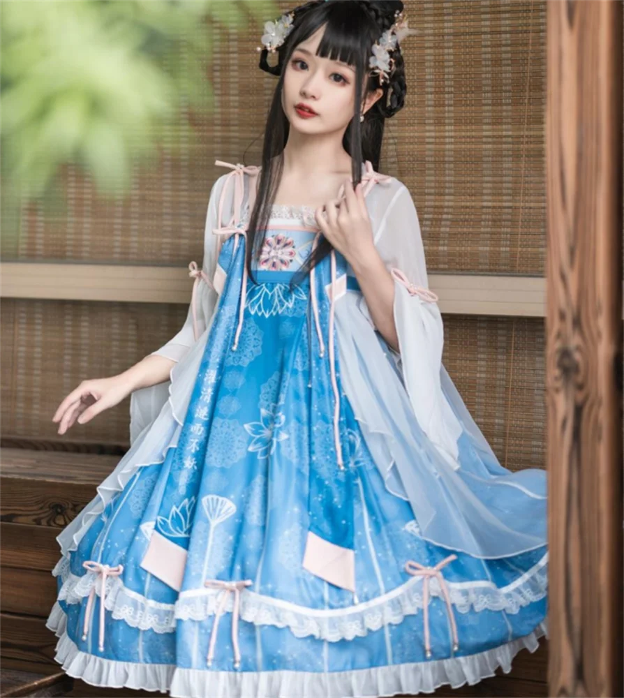 Консервативный стиль; Элегантный дизайн в стиле ханьфу, туфли в стиле ретро, в стиле «лолита» кружевной бант в викторианском стиле печати дл... 
Консервативный стиль; Элегантный дизайн в стиле ханьфу, туфли в стиле ретро, в стиле «лолита» кружевной бант в викторианском стиле печати дл...