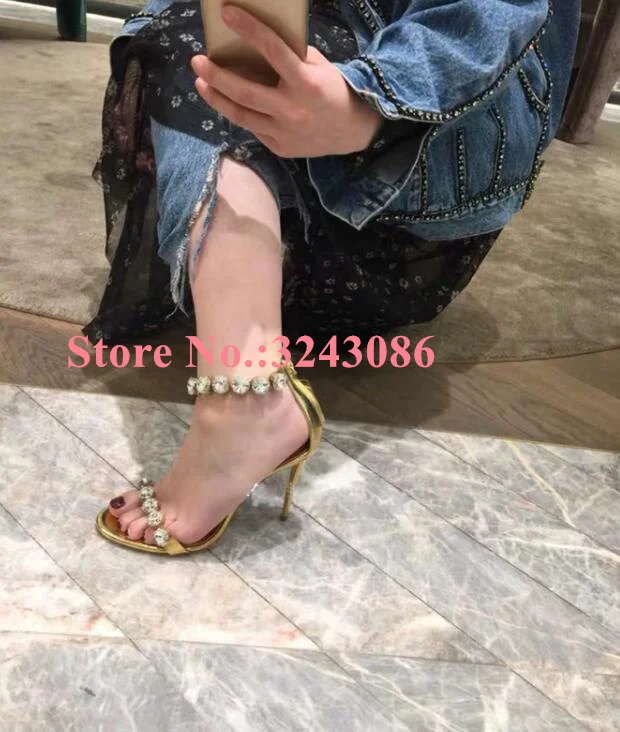 New Gold Color Crystal Sandals Woman Fashion Peep Toe 8/10cm Thin Heel Jewel Decor Pumps Shoes Sexy Female Banquest High Heels
New Gold Color Crystal Sandals Woman Fashion Peep Toe 8/10cm Thin Heel Jewel Decor Pumps Shoes Sexy Female Banquest High Heels