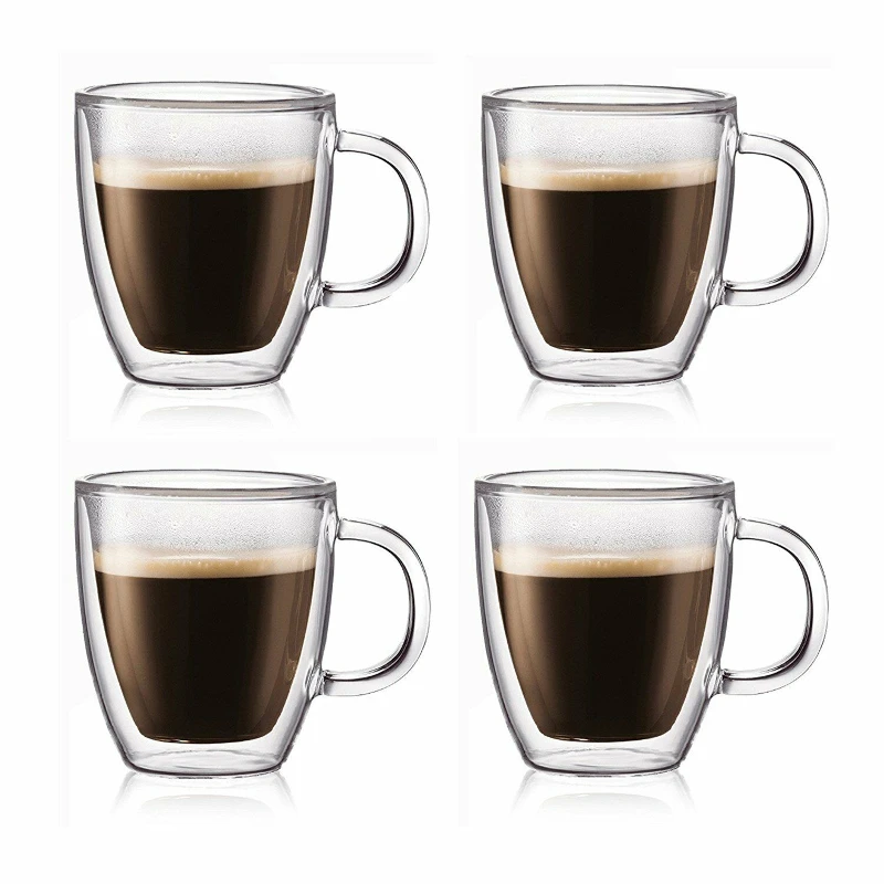4 Double Wall Clear Insulated Glasses Green Black Tea Coffee Mugs Cups Hot&Cold KT00099
4 Double Wall Clear Insulated Glasses Green Black Tea Coffee Mugs Cups Hot&Cold KT00099