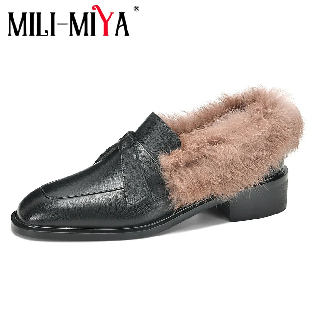 Женские туфли-лодочки MILI-MIYA из натуральной кожи, повседневные уличные туфли из кроличьего меха, с круглым носком, без застежки, с бантом-бабо...
Женские туфли-лодочки MILI-MIYA из натуральной кожи, повседневные уличные туфли из кроличьего меха, с круглым носком, без застежки, с бантом-бабо...