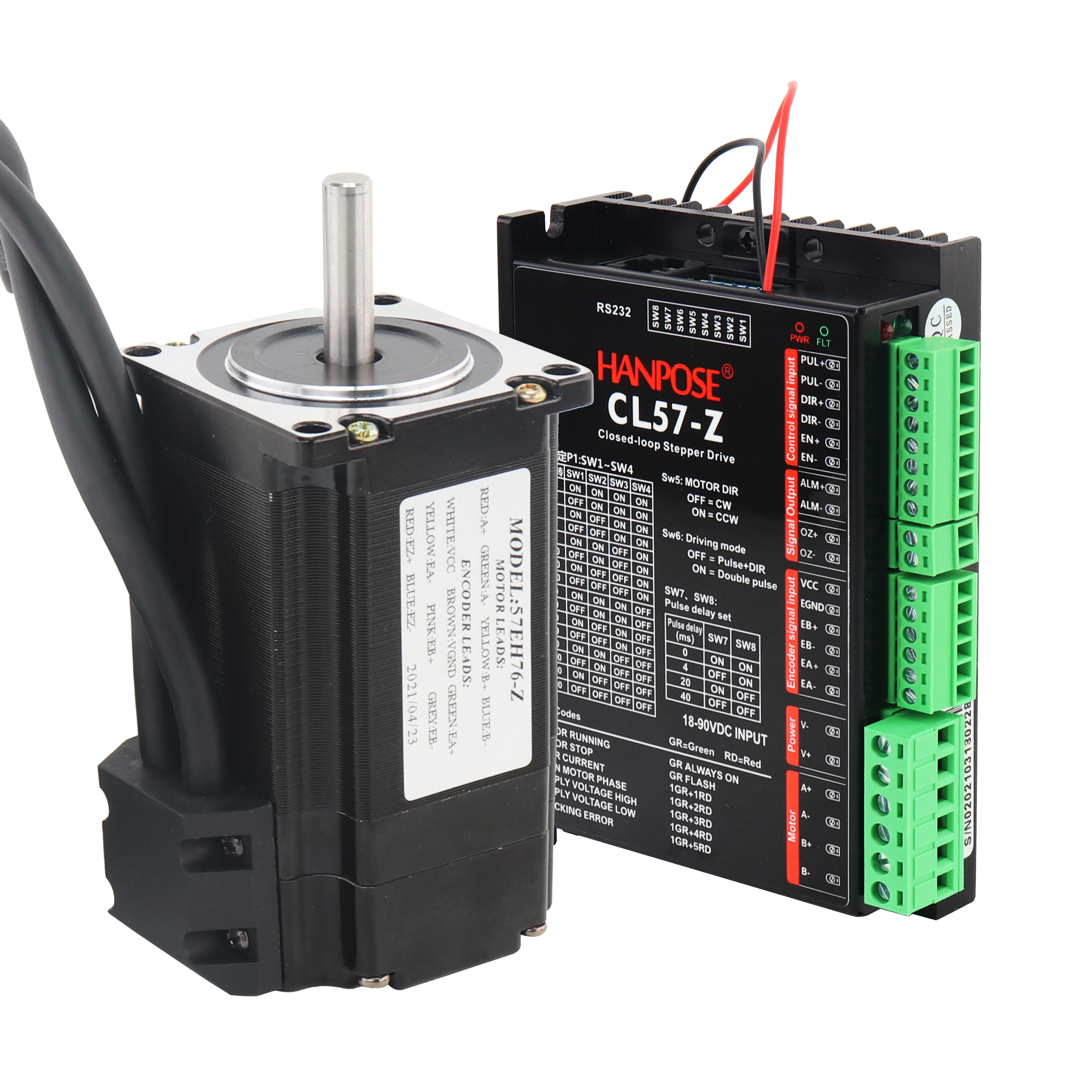 HanBuild 57CME22 57EH76-Z+CL57-Z kit Double outlet driver Nema23 servo Closed Loop motor 4.0A 2.2N.m 57 motor 12V Stepper Motor
HanBuild 57CME22 57EH76-Z+CL57-Z kit Double outlet driver Nema23 servo Closed Loop motor 4.0A 2.2N.m 57 motor 12V Stepper Motor