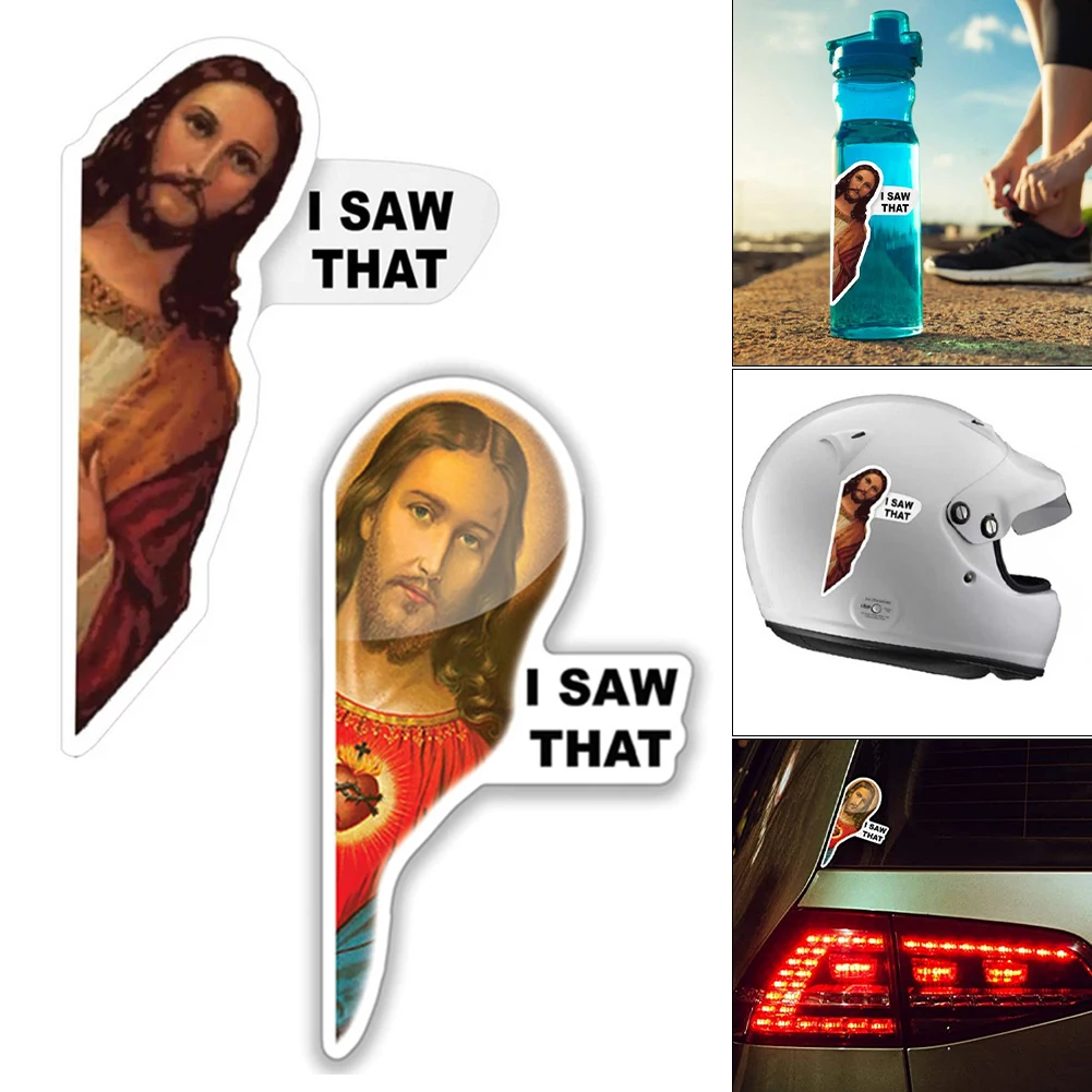10Pcs Car Stickers Funny I SAW THAT Jesus Car Decals Window Body Bumper Sticker Waterproof Car Styling Exterior Accessories
10Pcs Car Stickers Funny I SAW THAT Jesus Car Decals Window Body Bumper Sticker Waterproof Car Styling Exterior Accessories