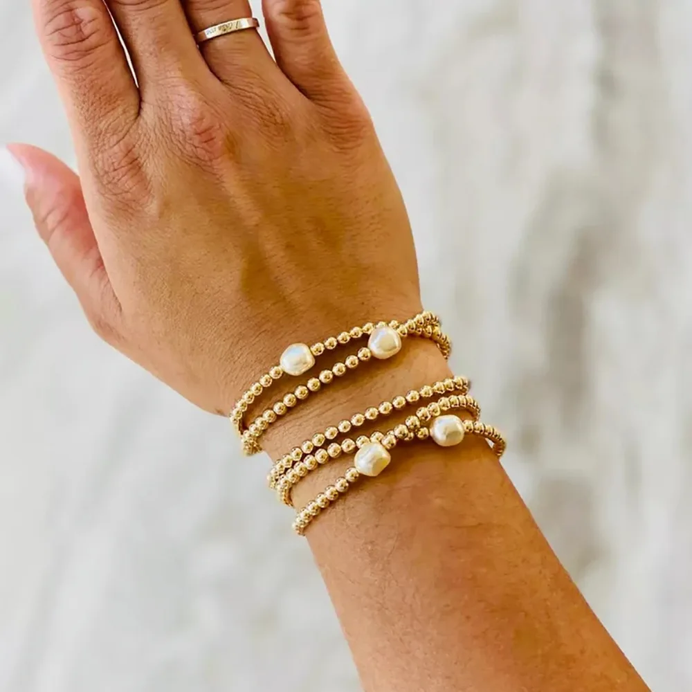 YASTYT High Quality Gold Plated Beads Bracelet for Women Stretch Bracelets Women's Jewelry Pulseras Femme
YASTYT High Quality Gold Plated Beads Bracelet for Women Stretch Bracelets Women's Jewelry Pulseras Femme
