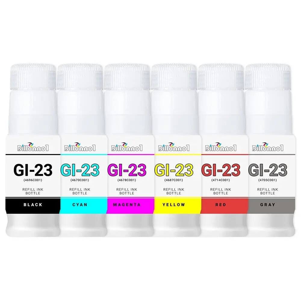 Совместимый чернильный картридж для Canon GI-23 6 шт (BCMYRG) для Canon Pixma G520 G620
Совместимый чернильный картридж для Canon GI-23 6 шт (BCMYRG) для Canon Pixma G520 G620