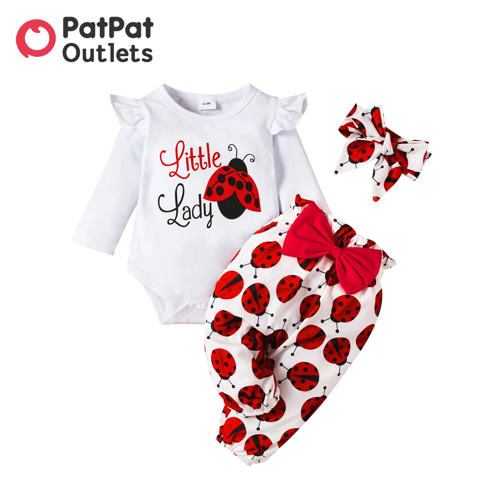 PatPat 3pcs Baby Girl Clothes New Born Overalls Newborn Baby Stuff Infant Long-sleeve Ladybug Romper Bowknot Headband Set
PatPat 3pcs Baby Girl Clothes New Born Overalls Newborn Baby Stuff Infant Long-sleeve Ladybug Romper Bowknot Headband Set
