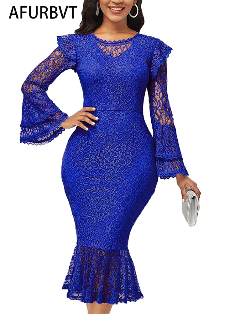 2020 Fashion Designer Blue Lace Party Dress Women Sexy Long Sleeve Lace Crochet Hollow Out Slim Bodycon Mermaid Dress
2020 Fashion Designer Blue Lace Party Dress Women Sexy Long Sleeve Lace Crochet Hollow Out Slim Bodycon Mermaid Dress