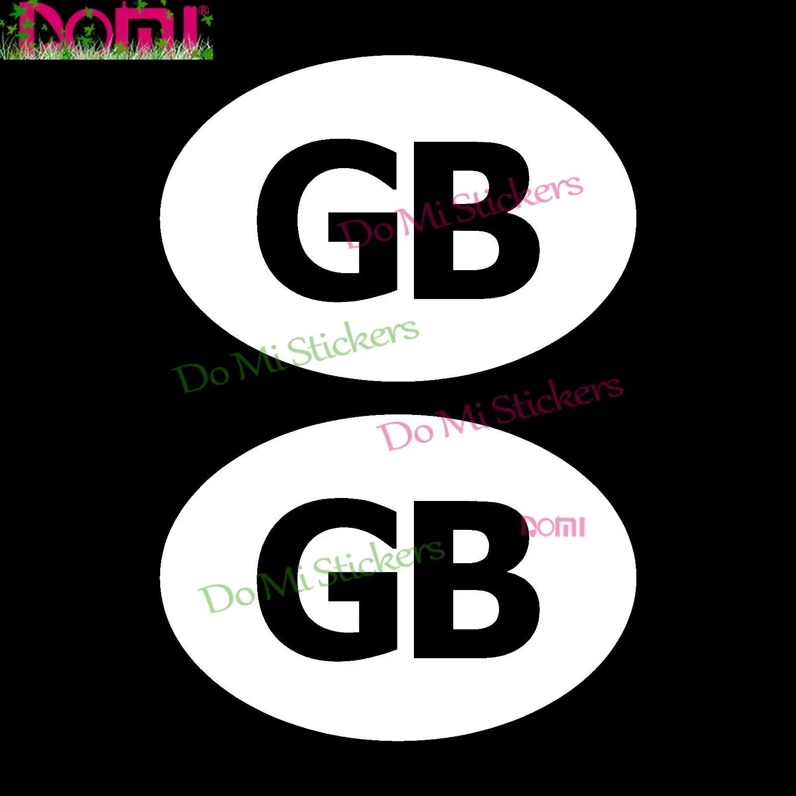 

2x GB CAR STICKERS Oval Euro Car Van Lorry Vinyl Self Adhesive GB Decal France 10cm