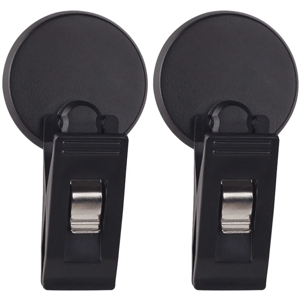 

2 Pcs Ticket Clip Ins Adhesive Type Car Clamp Transponder Holder Mounted Cards Storage Bill Folder