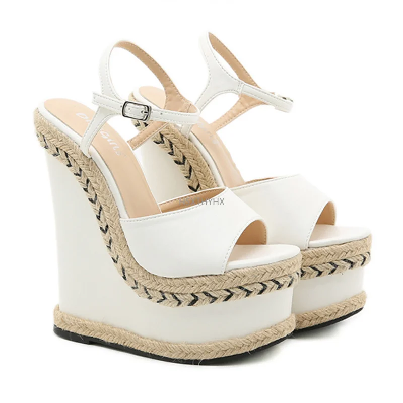 Size 35-42 White Sandals For Women Summer Fashion Open Toe Ankle Buckle Strap Platform Wedge Heels Ladies Dress Shoes
Size 35-42 White Sandals For Women Summer Fashion Open Toe Ankle Buckle Strap Platform Wedge Heels Ladies Dress Shoes