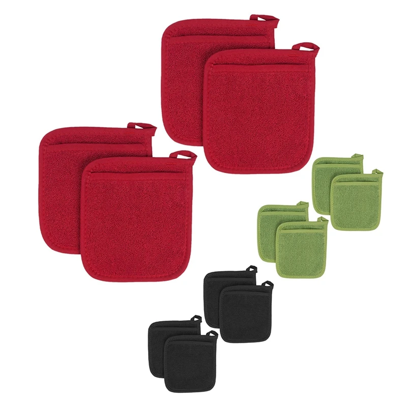 4Pcs Pot Mat Cotton Cloth Pot Holders Looped Gloves Terry Pot Kitchen Holders Cushion Pocket Tool Potholder Gloves 
4Pcs Pot Mat Cotton Cloth Pot Holders Looped Gloves Terry Pot Kitchen Holders Cushion Pocket Tool Potholder Gloves